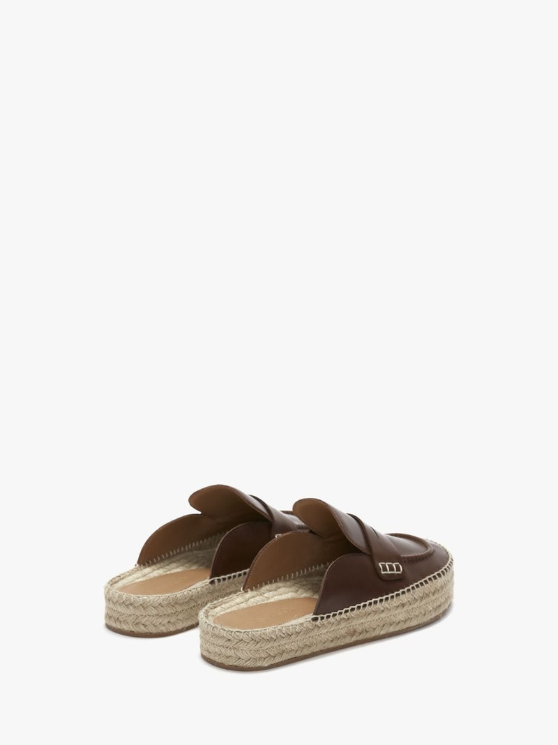 LEATHER ESPADRILLE LOAFER MULES 3