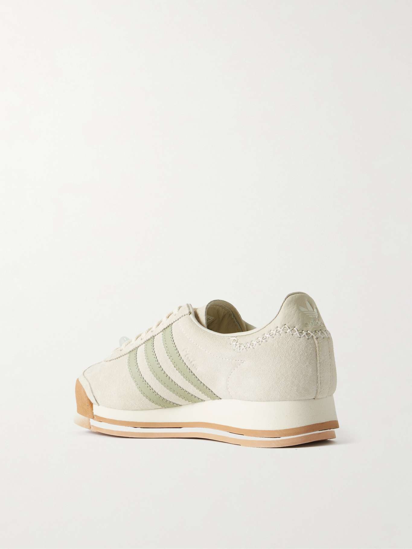 + Maha Samoa leather-trimmed suede sneakers - 3