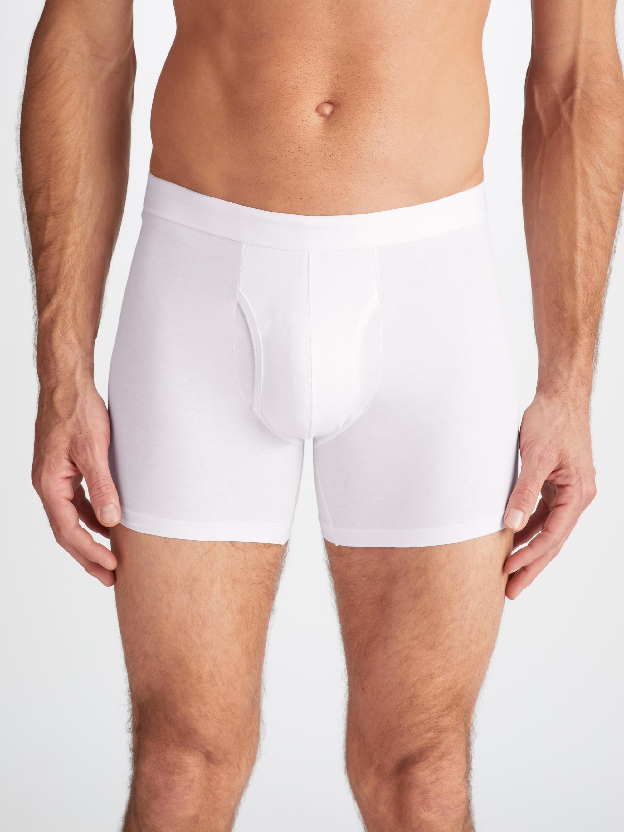 Men's Trunks Jack Pima Cotton Stretch White - 3