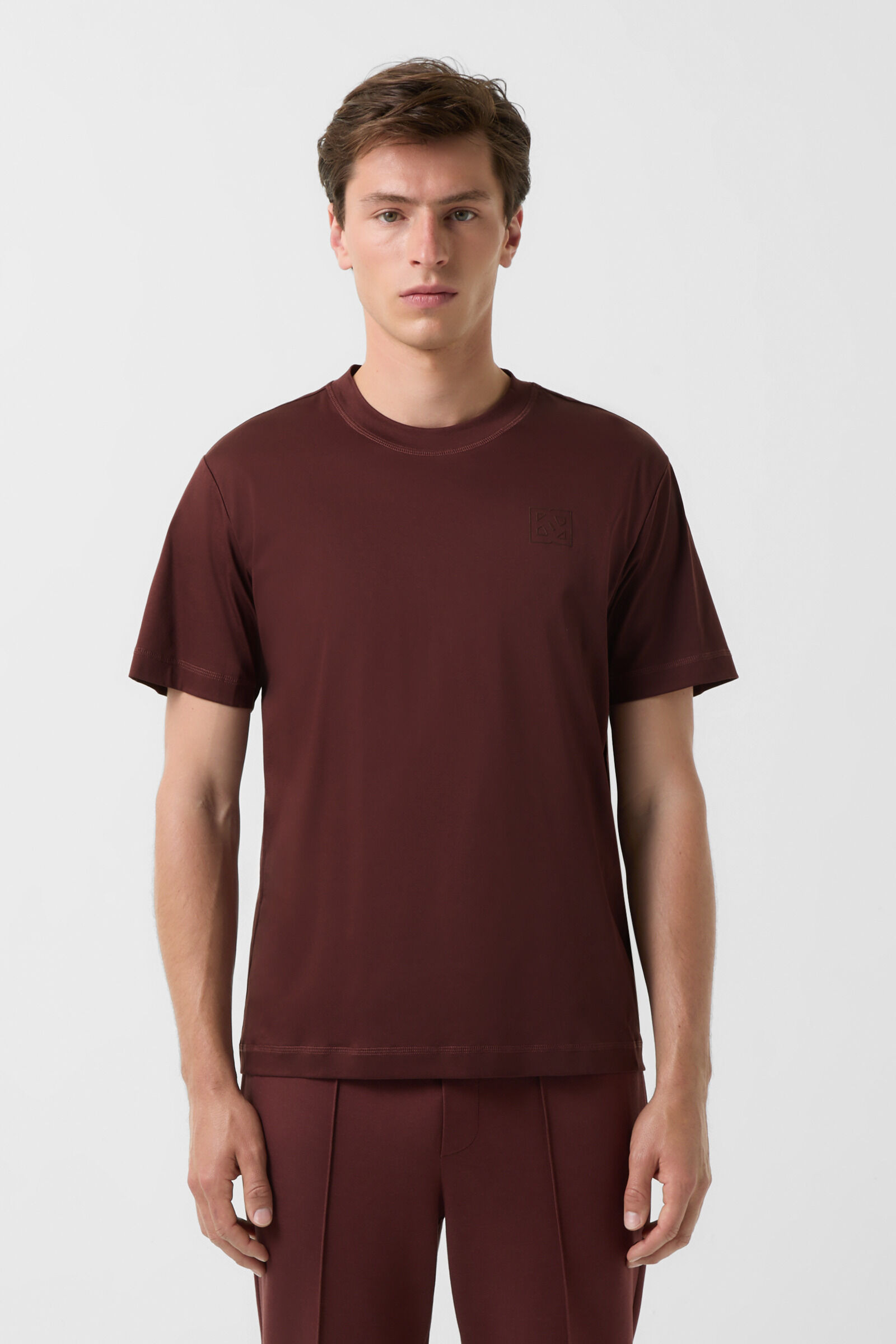 T-shirt Lukas in Wine red - 2
