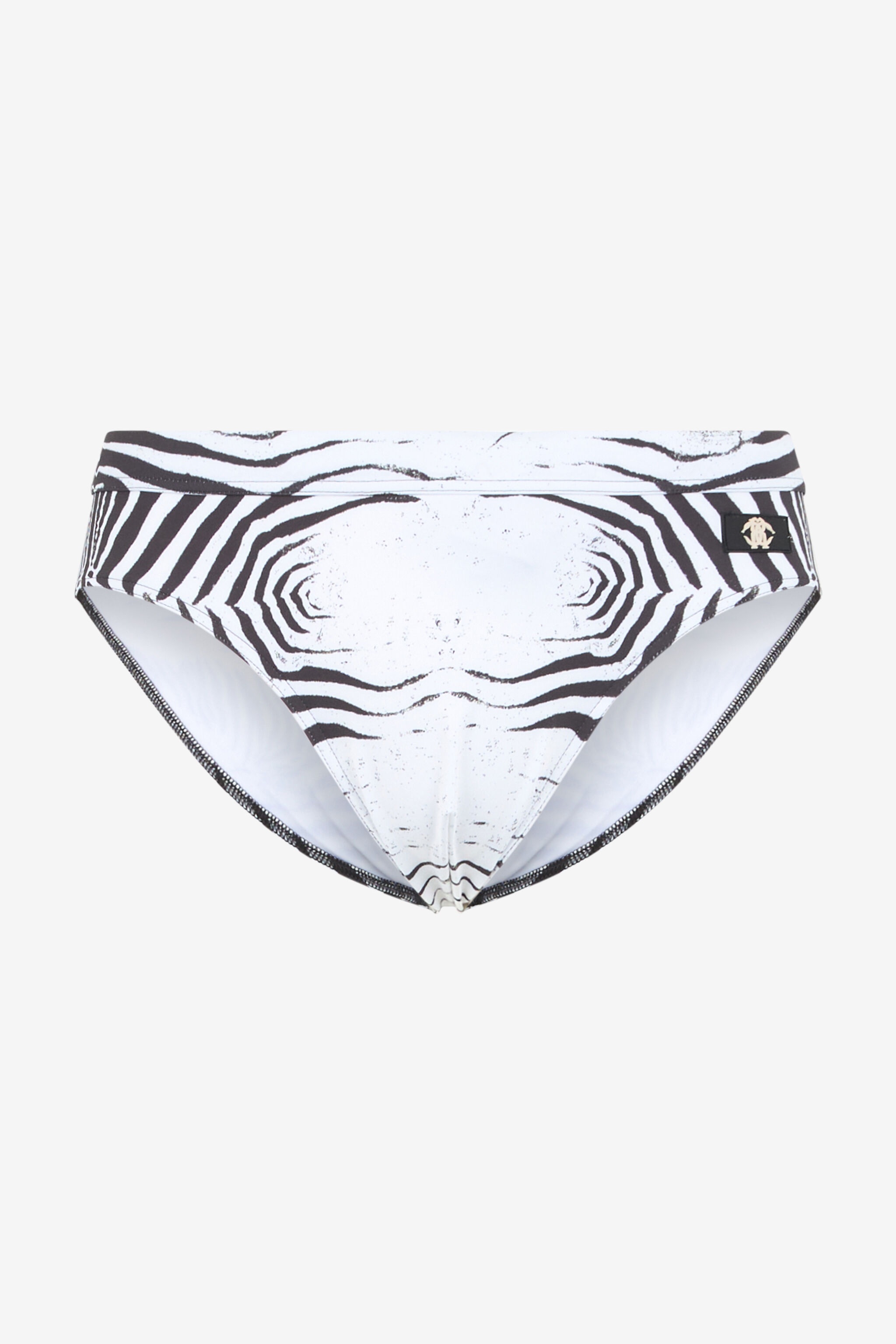 Zebra-Print Swim Briefs - 1
