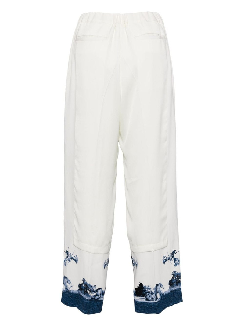 UNDERCOVER graphic-print panelled trousers outlook