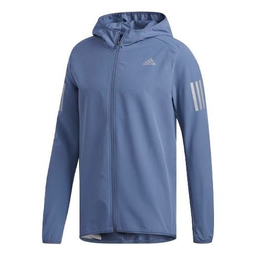 adidas Running Sports Hooded Jacket Blue DQ2539 - 1