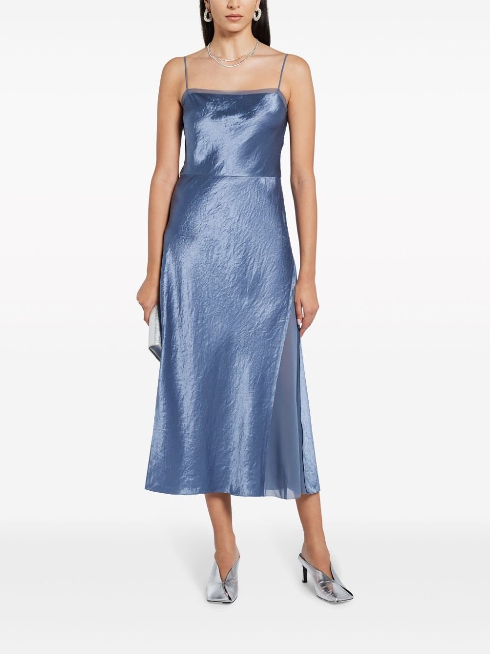 sheer panelled slip dress - 2