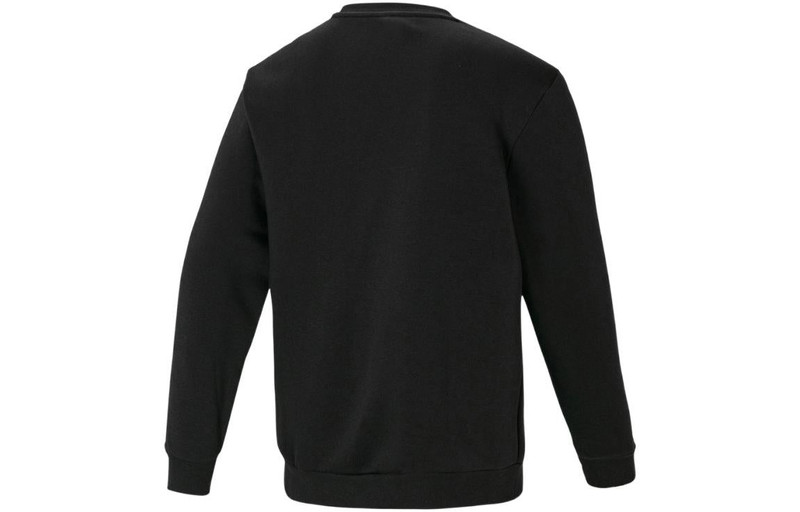 adidas adidas neo Logo Printing Solid Color Round Neck Sports Pullover Couple Style Black IB8893 outlook