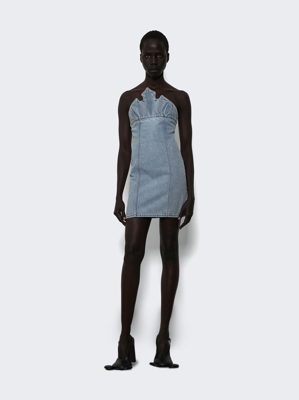 X Disney Crown Denim Dress Blue - 5