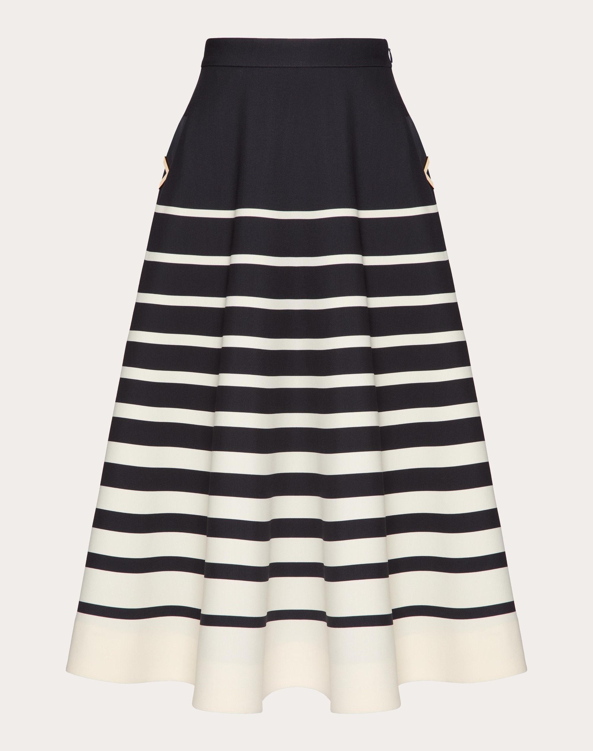 VALENTINO ROOMVIEW CREPE COUTURE MIDI SKIRT - 1