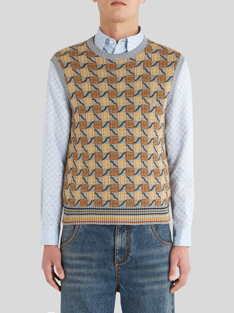 GEOMETRIC PATTERN KNITTED GILET 2