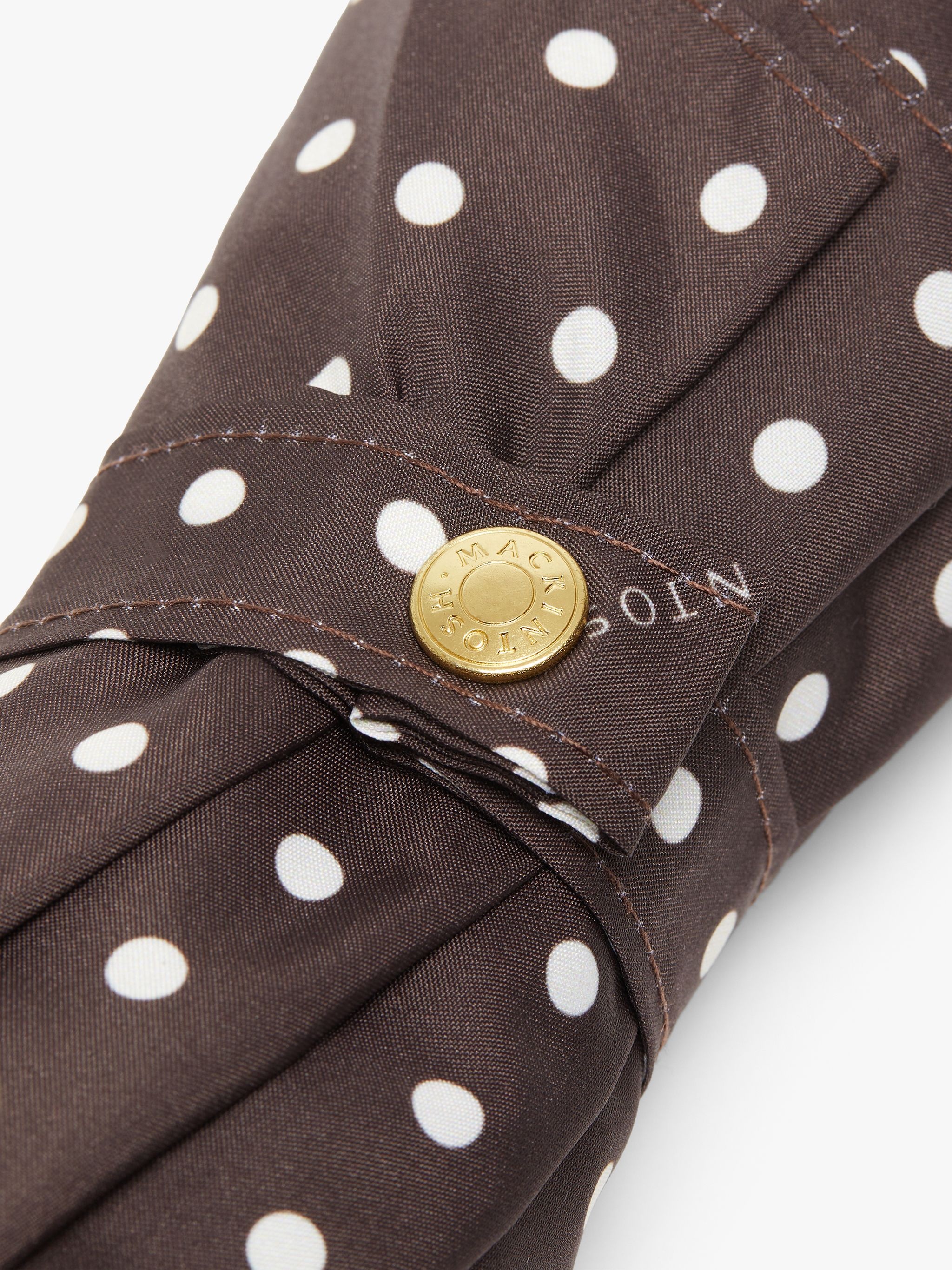 AYR BROWN POLKA DOT AUTOMATIC TELESCOPIC UMBRELLA | ACC-027 - 3