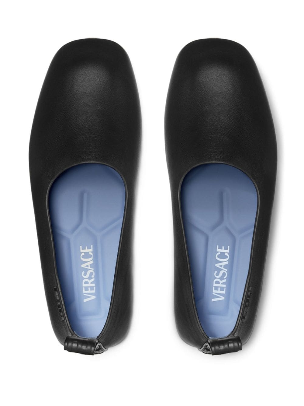 logo-embossed leather slippers - 4
