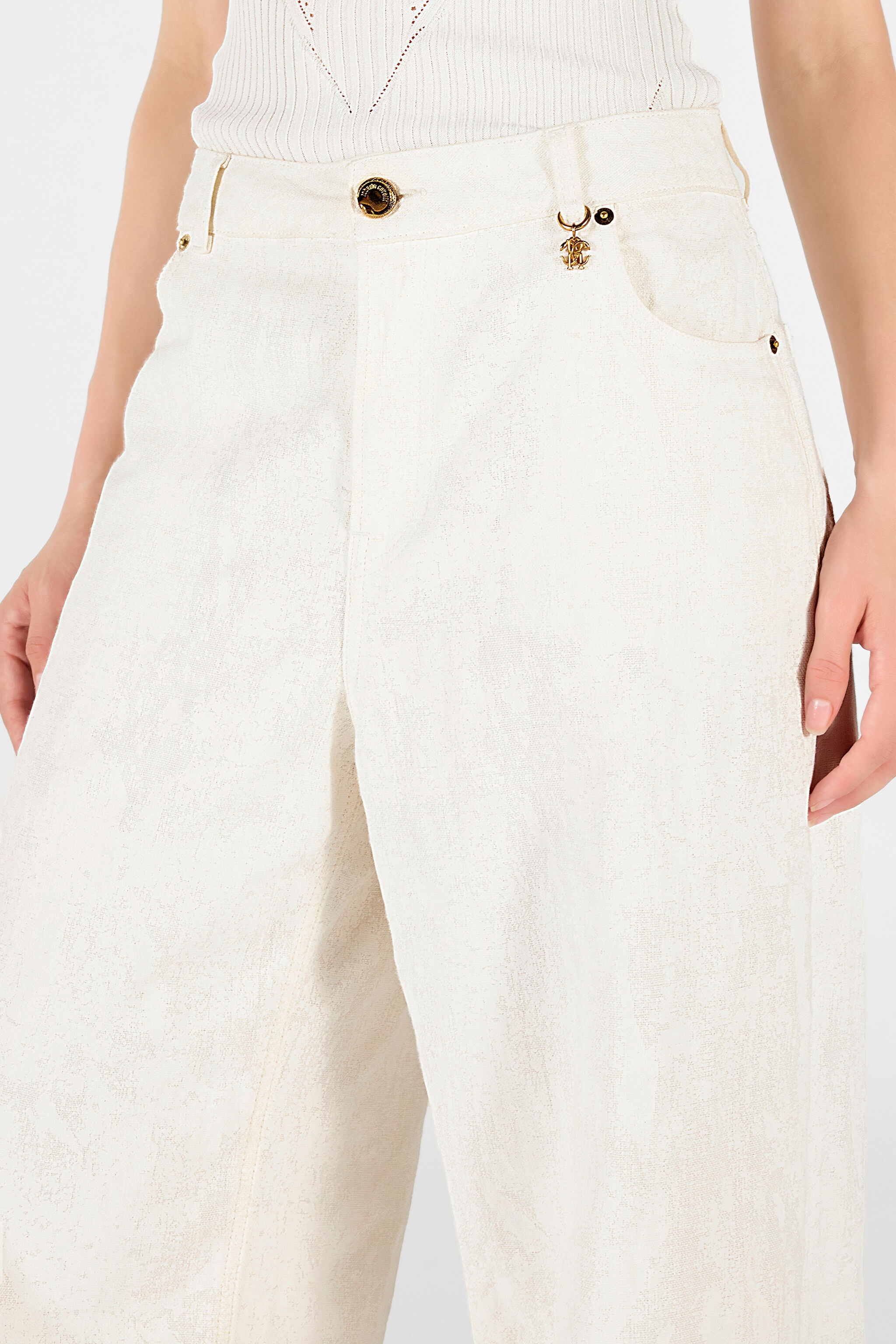 Wall Print Wide Leg Trousers - 7