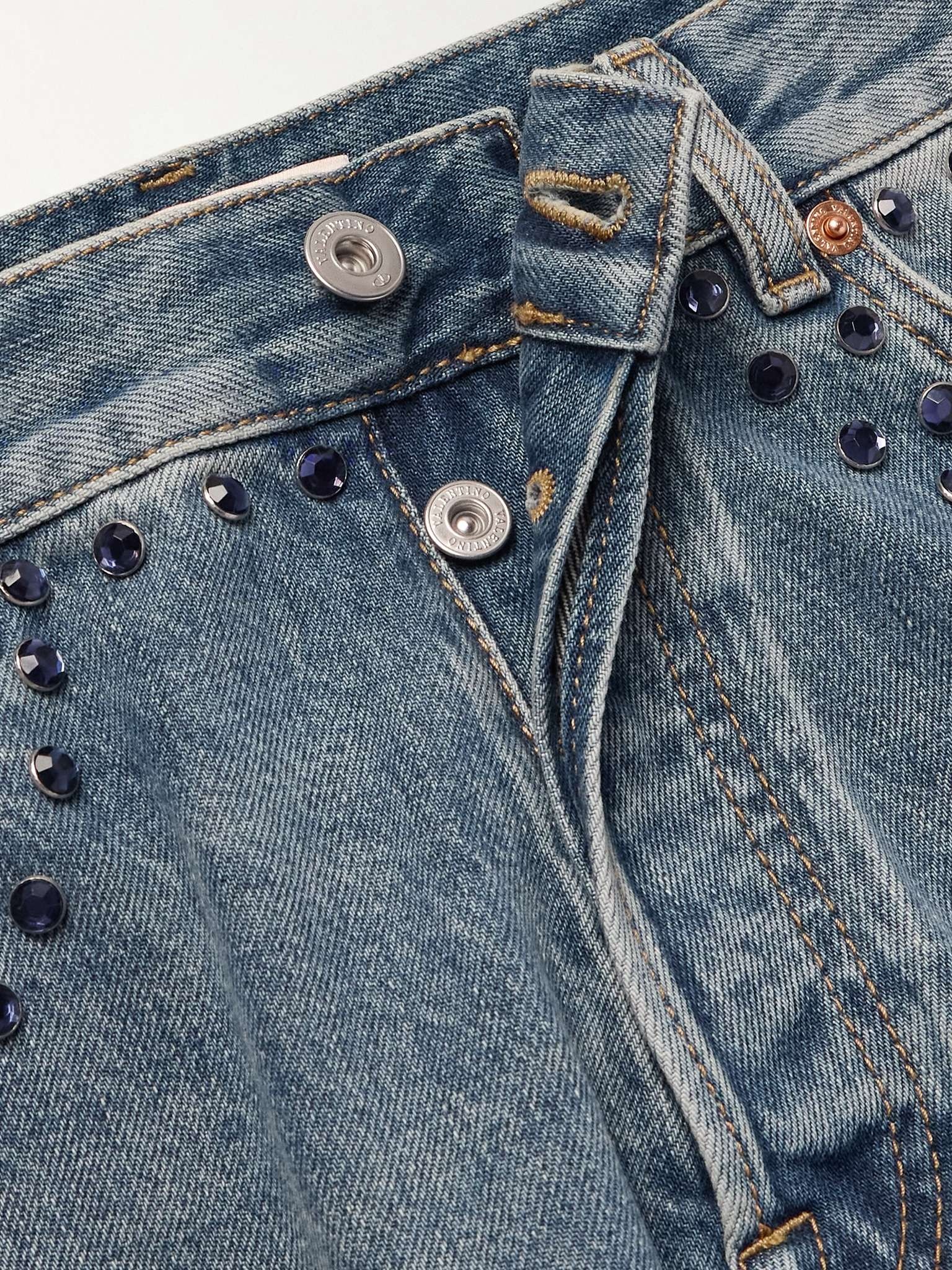 Straight-Leg Crystal-Embellished Jeans - 3