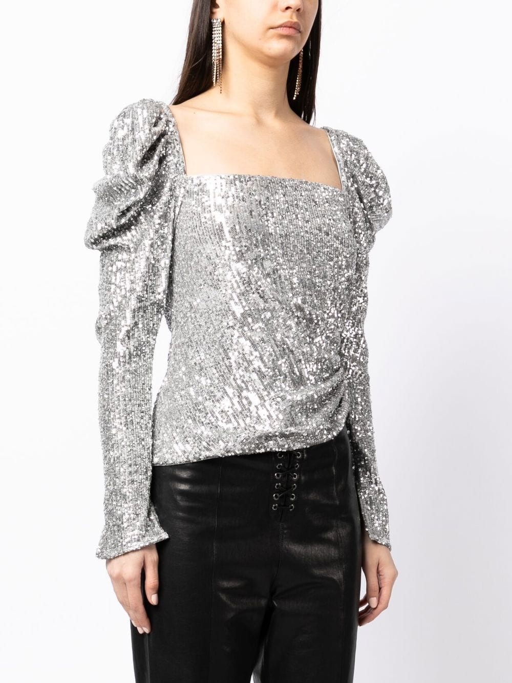 Allura Hammered sequin-embellished blouse - 3