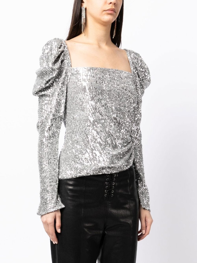 Allura Hammered sequin-embellished blouse 3