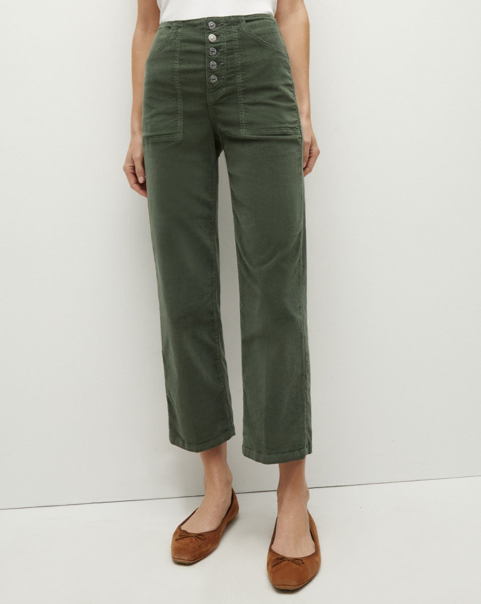 CROSBIE CORDUROY CROPPED WIDE-LEG PANT - 3