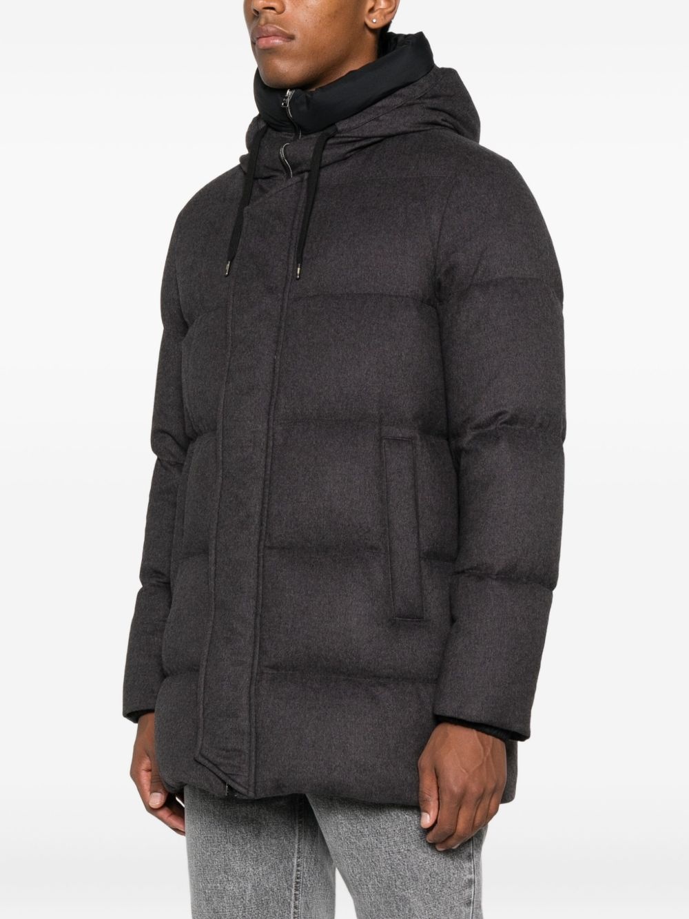 quilted hooded puffer jacket - 3