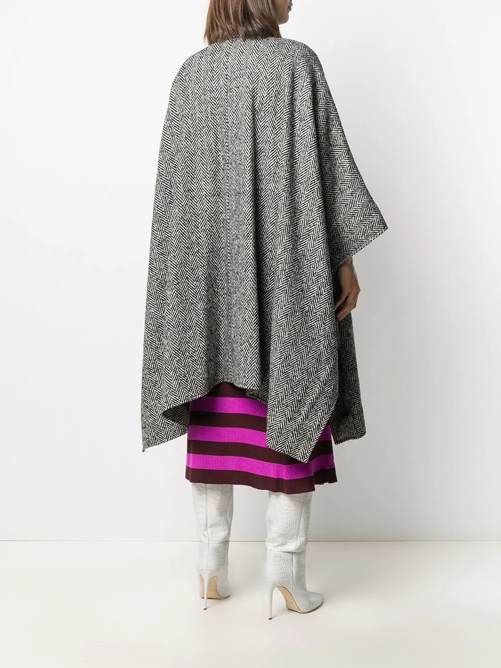 Draped fit cape coat - 4