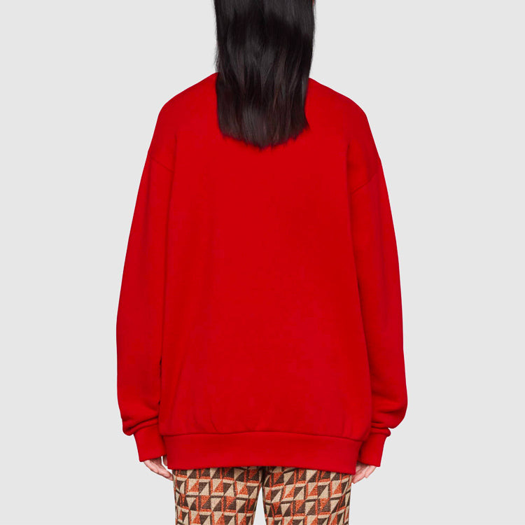 Gucci x Disney SS21 Donald Duck Printed Cotton Sweatshirt For Men Red 617964-XJDC1-6429 - 4