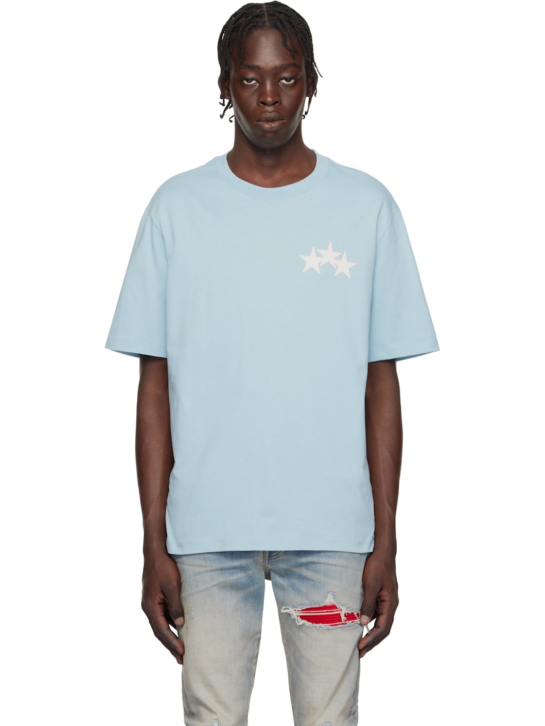 Blue Three Star T-shirt - 1