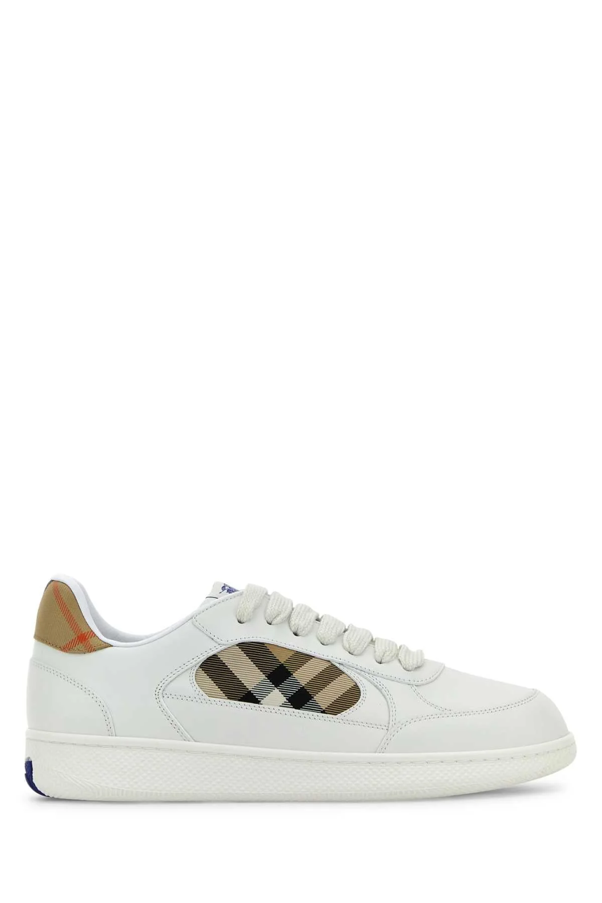 Burberry Men White Leather Sneakers - 1