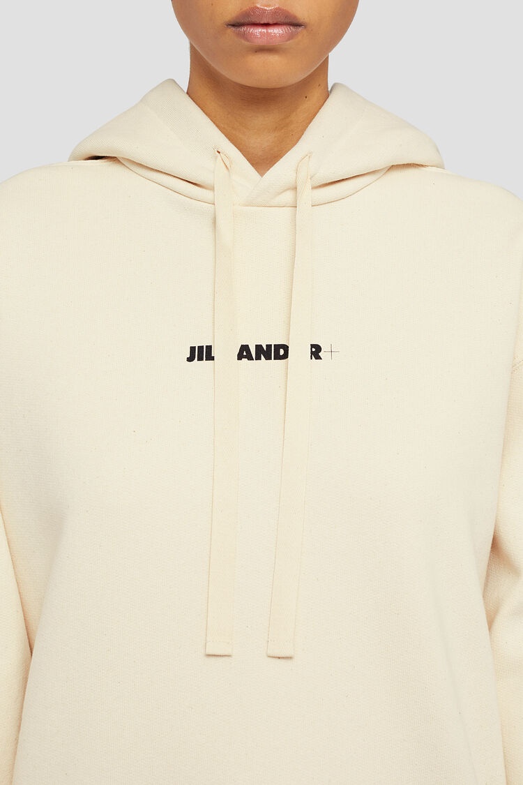 Jil Sander | Hooded Sweatshirt [正規品/関税込] Jil Sander logo-print Drawstring Hoodie | Grey | FARFETCH