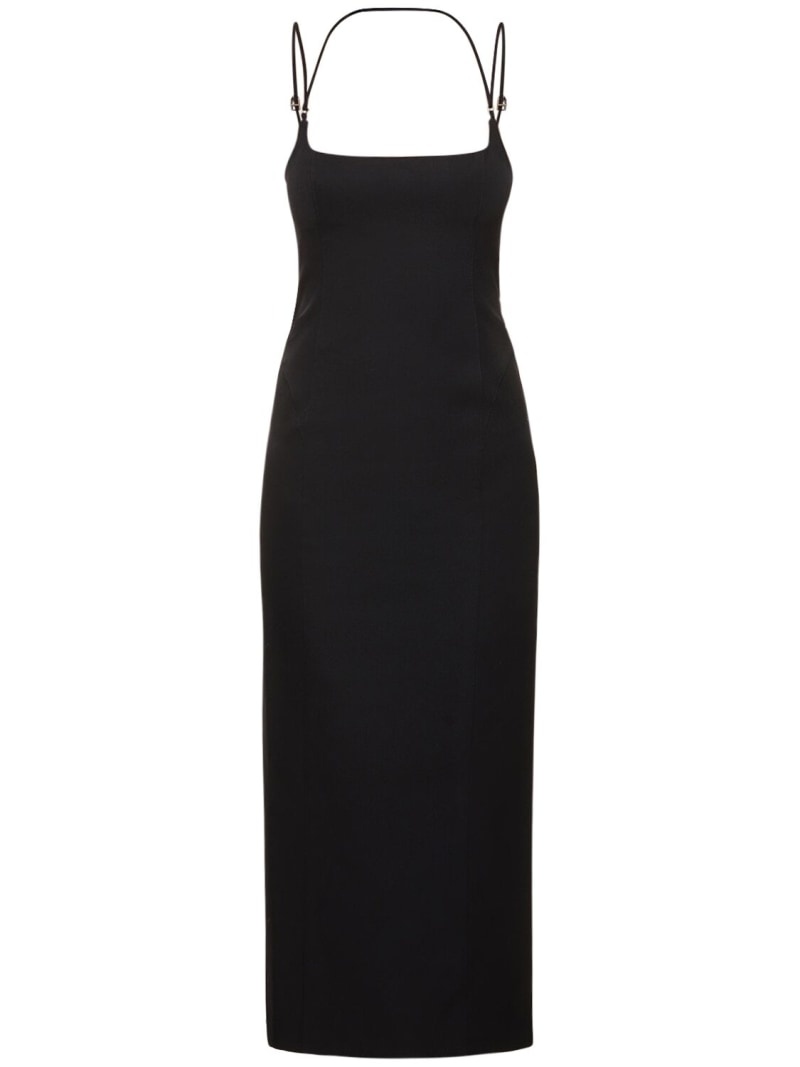 Gabardine midi dress - 1