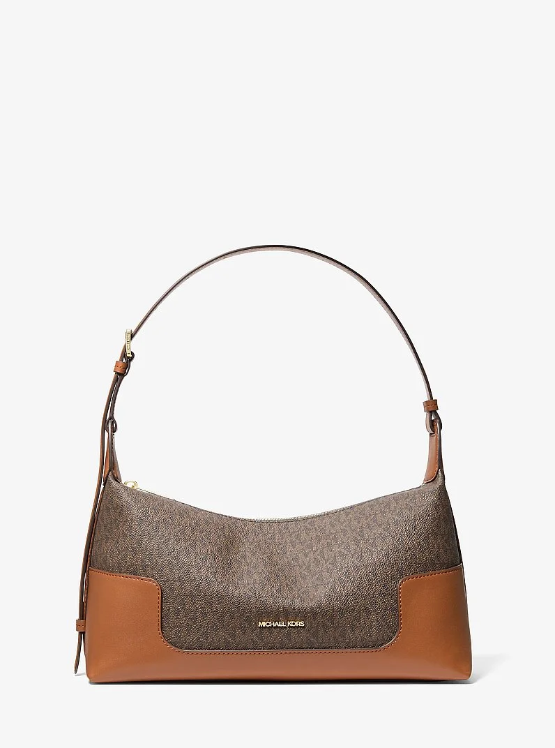 Teddi Medium Signature Logo Slouchy Shoulder Bag - 1