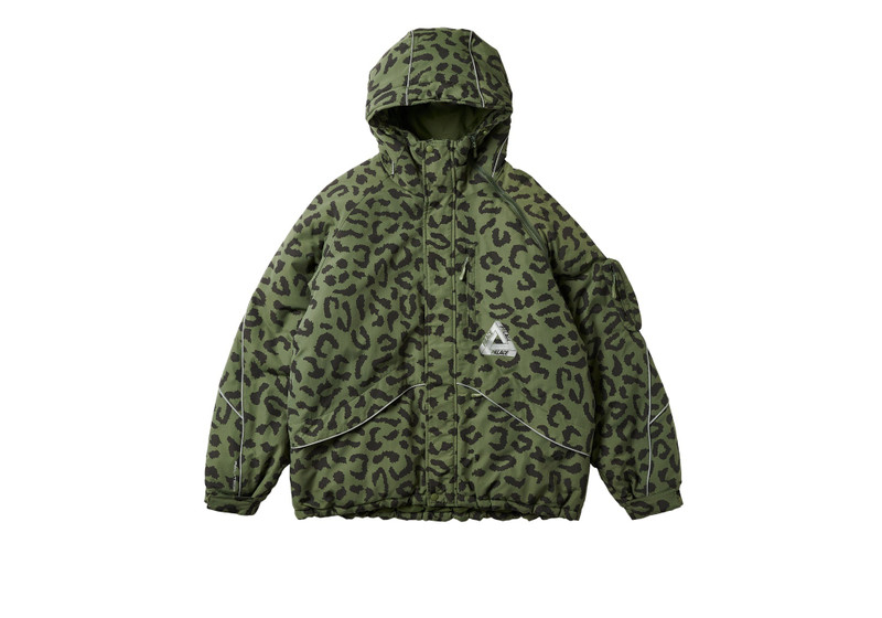 M-TECH HOODED JACKET OLIVE CHEETAH - 1
