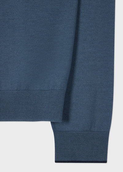 Paul Smith Stone Blue Washable Merino Wool Sweater outlook