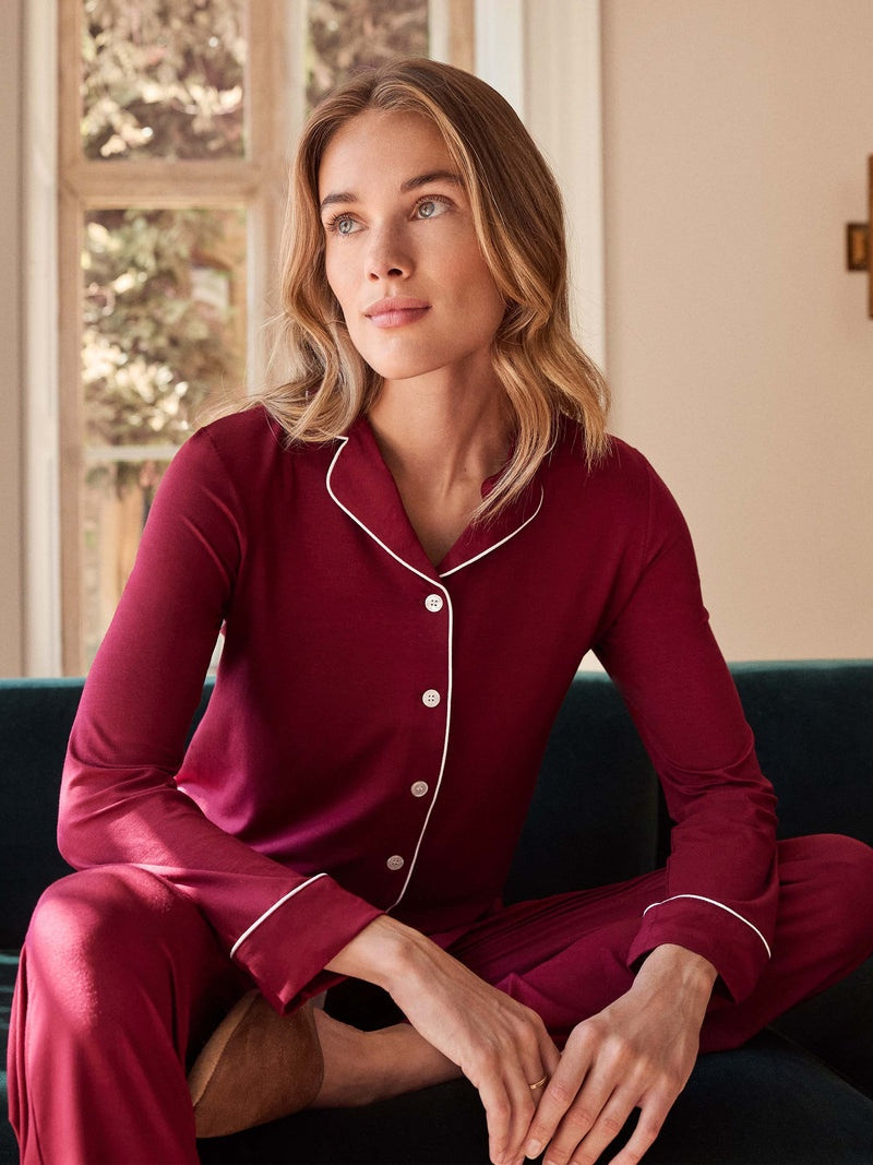 Women's Pajamas Lara Micro Modal Stretch Claret 3
