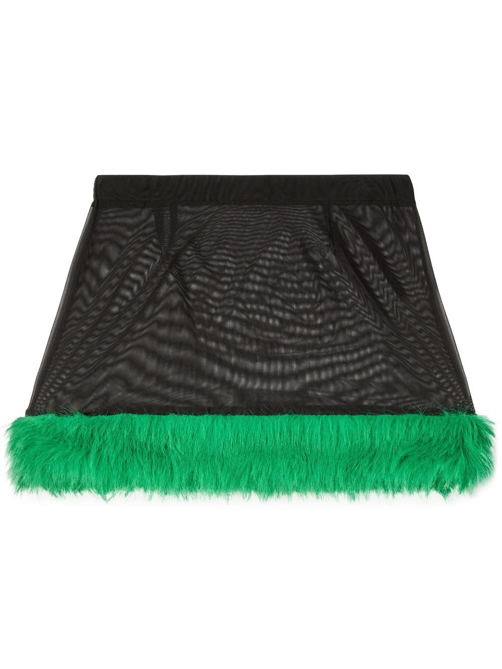 faux-fur straight skirt - 1