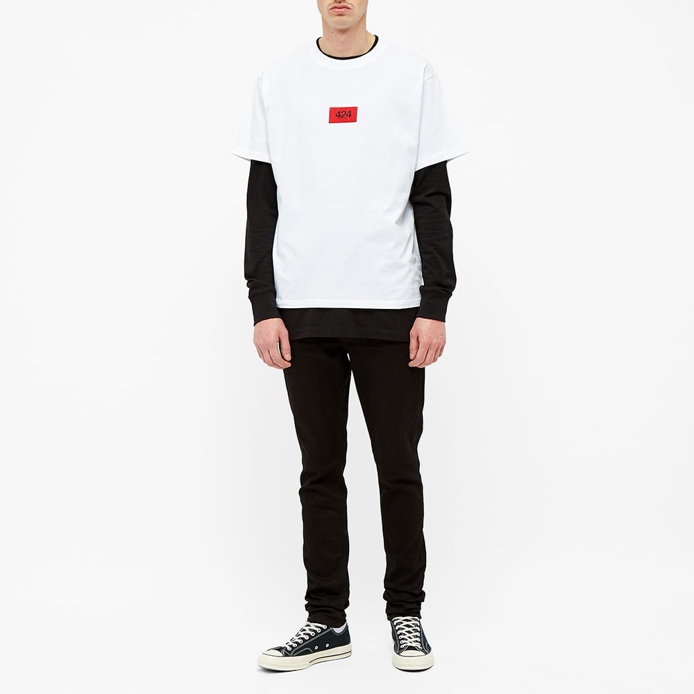 424 Box Logo Embroidered Essential Tee - 5