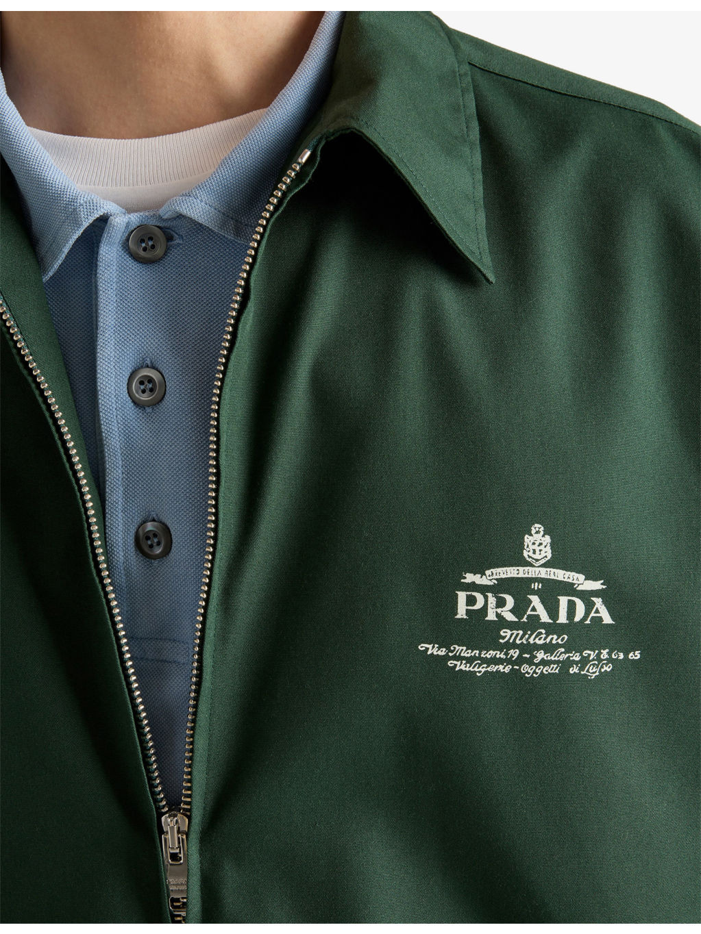 Logo-embroidered zip-up nylon shirt - 5