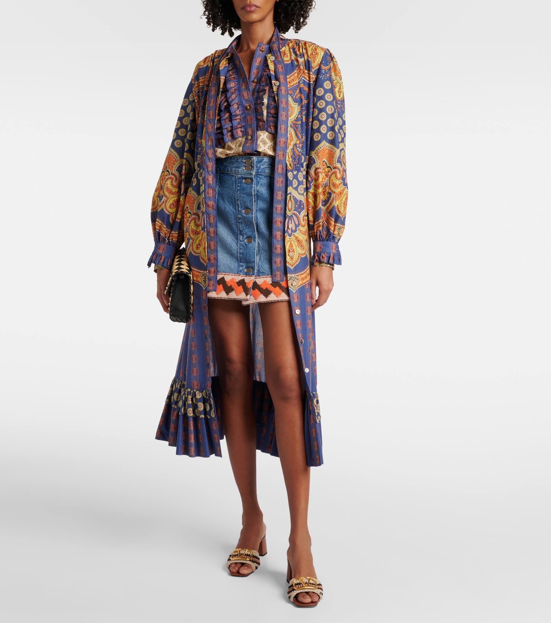 VLogo Signature crochet mules - 3