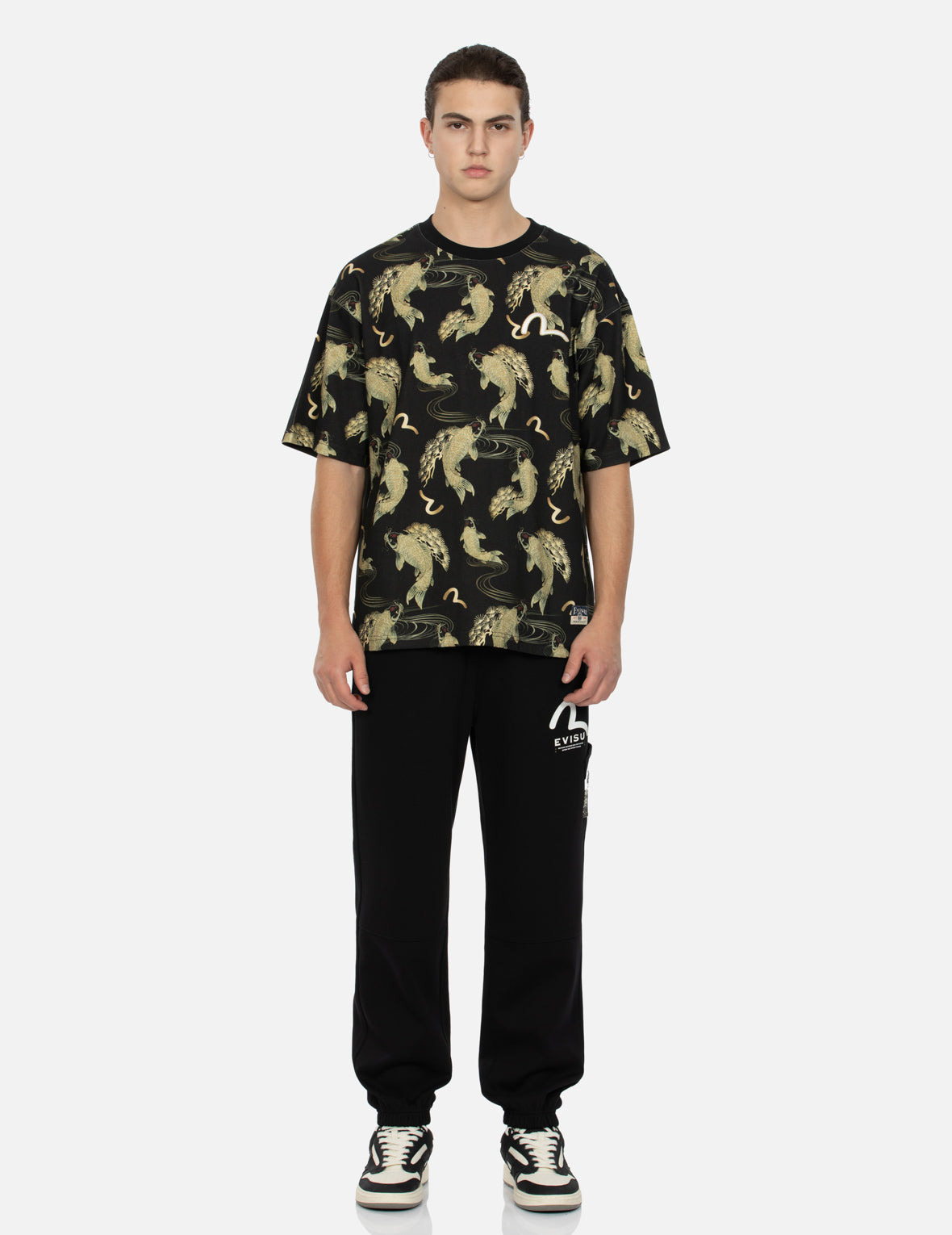 ALLOVER CARP AND SEAGULL PRINT RELAX FIT T-SHIRT - 5