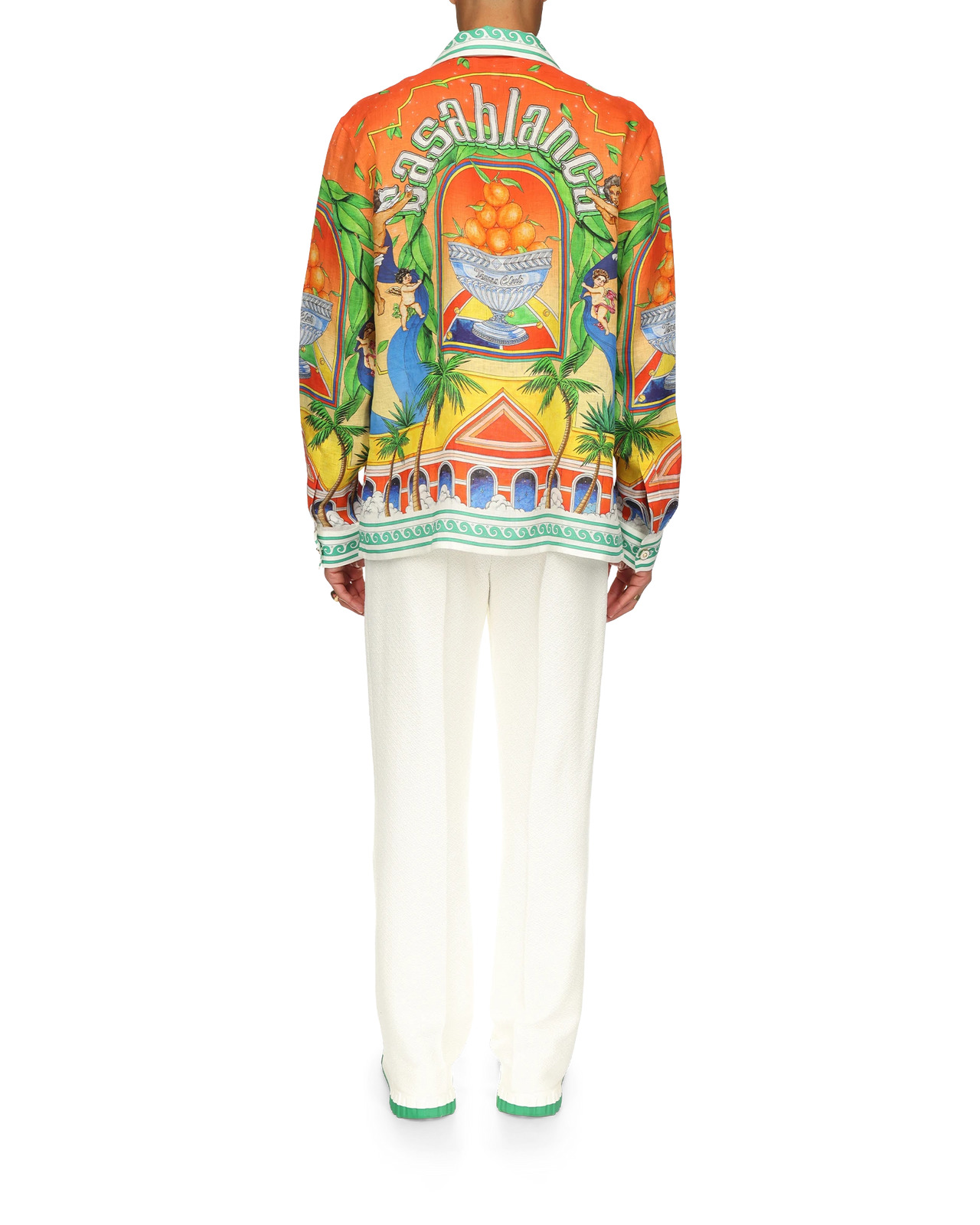 Trophy Orange Linen Shirt | Casablanca Paris - 2