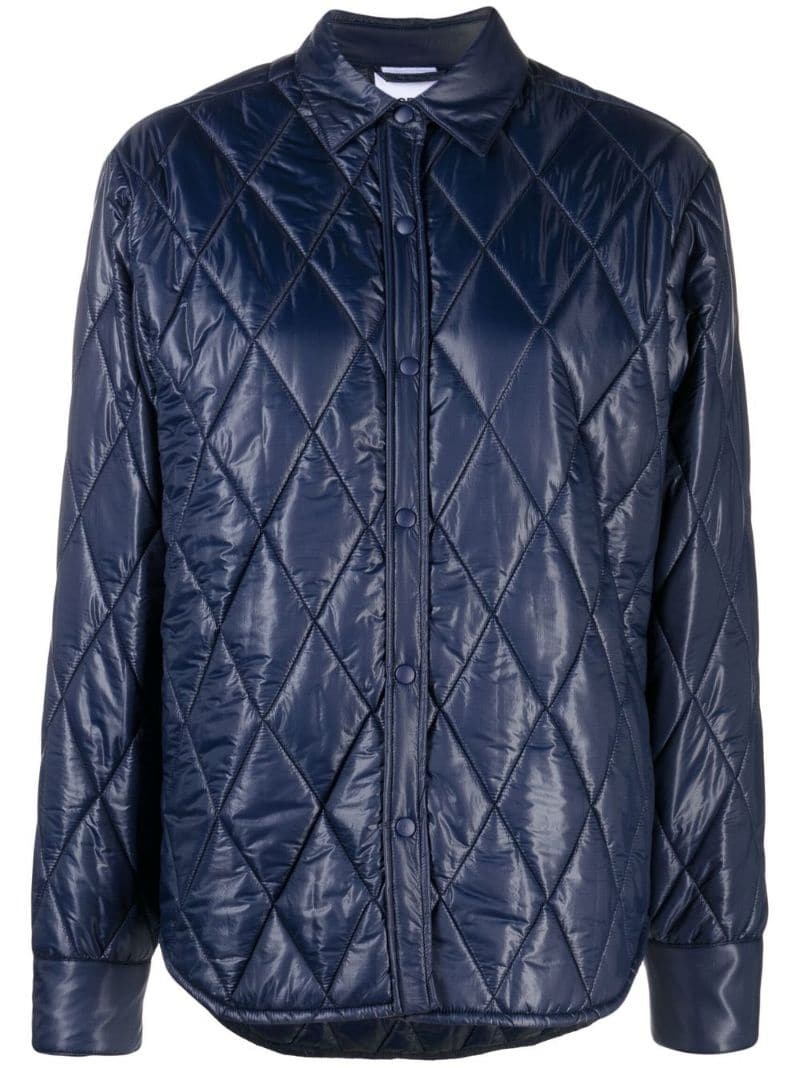 quilted button-up jacket - 1