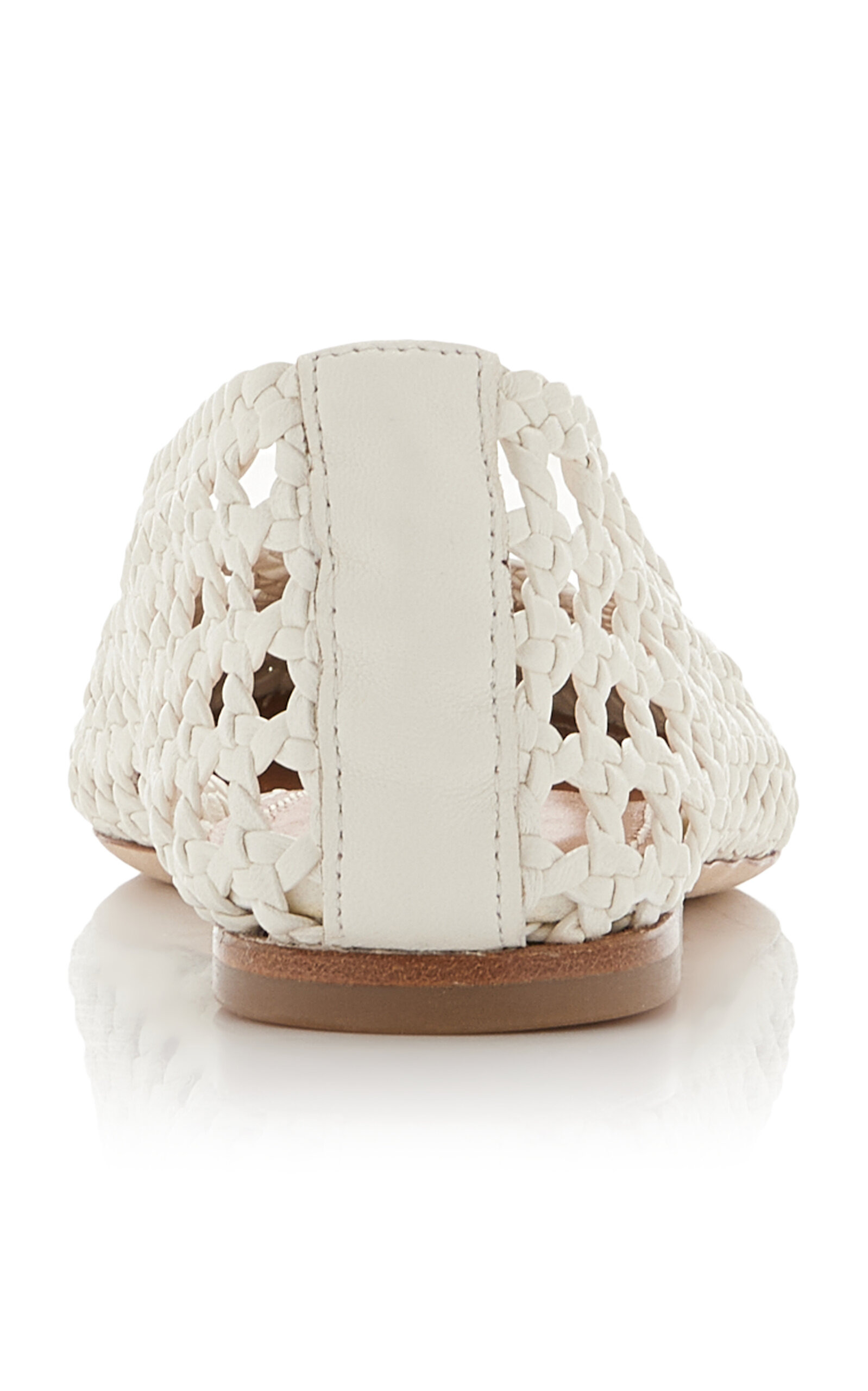 Nell Crocheted Leather Flats white - 5