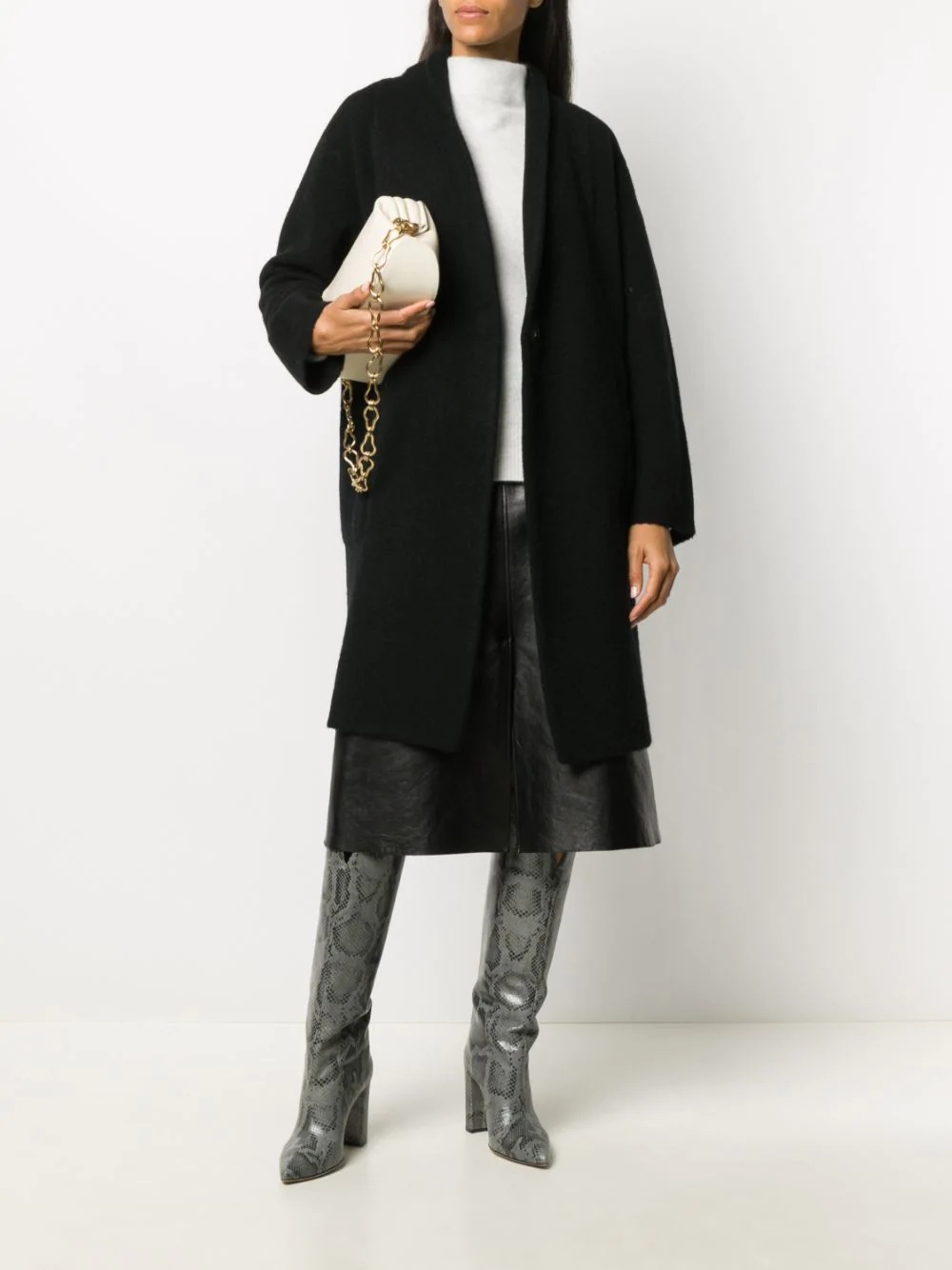 collarless cardi-coat - 2