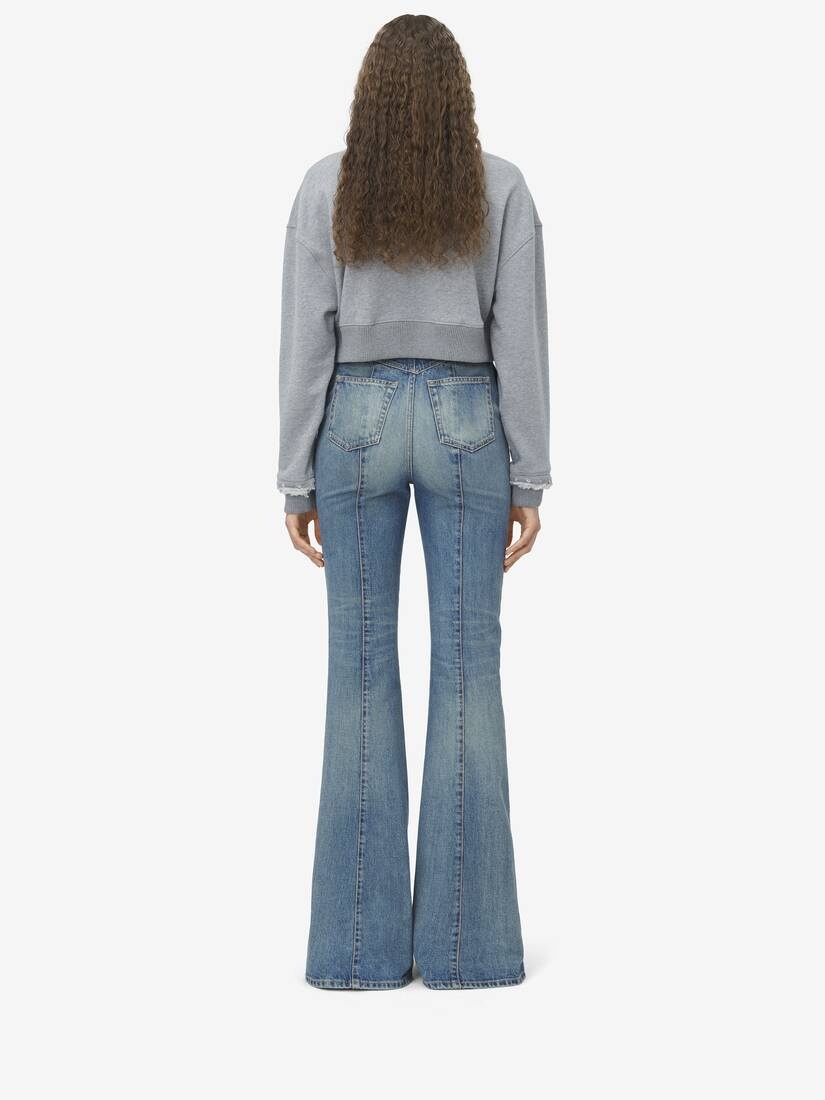 McQueen Logo Cropped Sweatshirt - 5