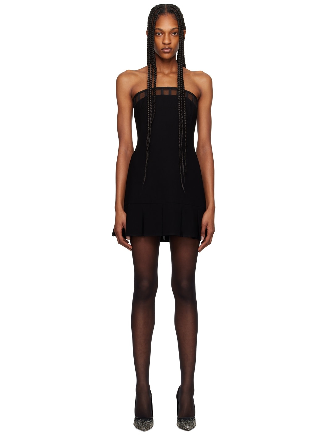 Black Layered Minidress - 1