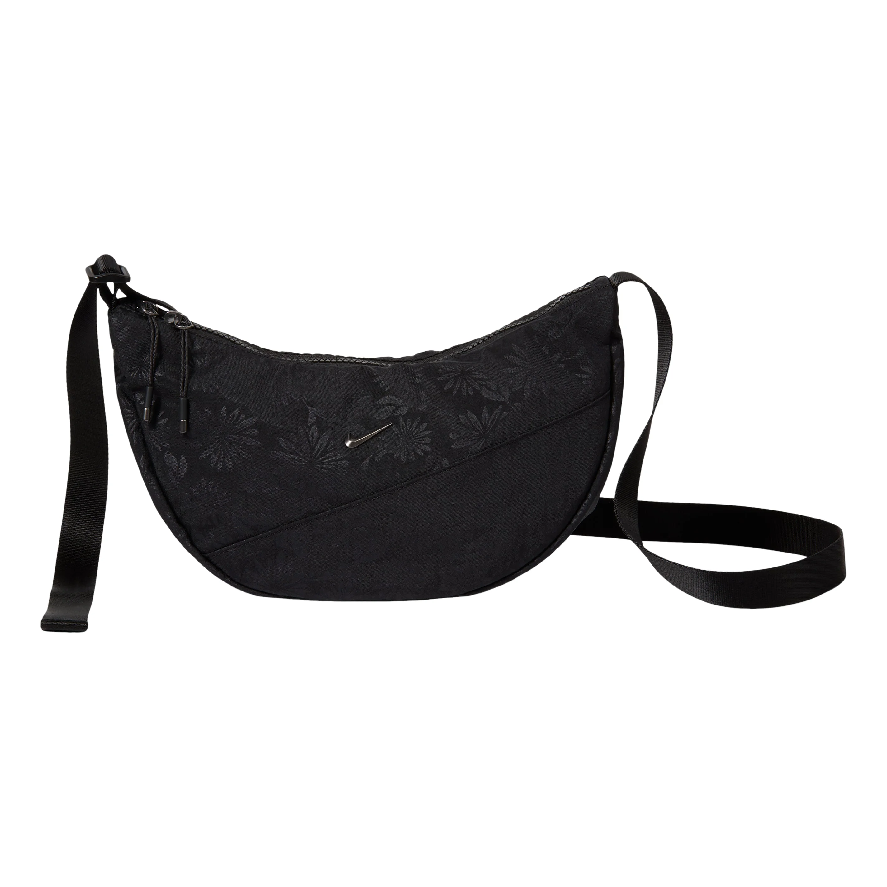 Nike Aura Floral Crescent 4L Crossbody Bag 'Black Gunmetal' IQ1268-010 - 1