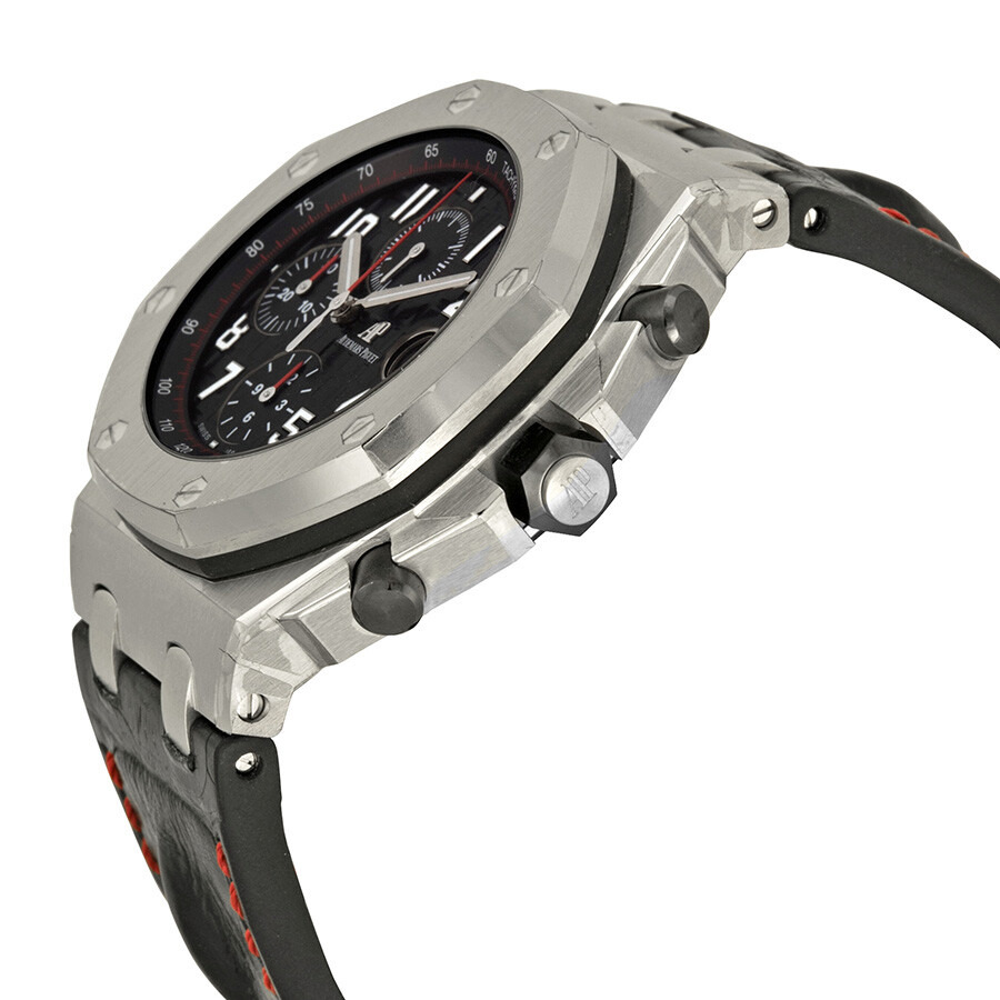 Pre-owned Audemars Piguet Royal Oak Offshore Chronograph Black Mega Tapisserie Dial Men's Watch 2647 - 2