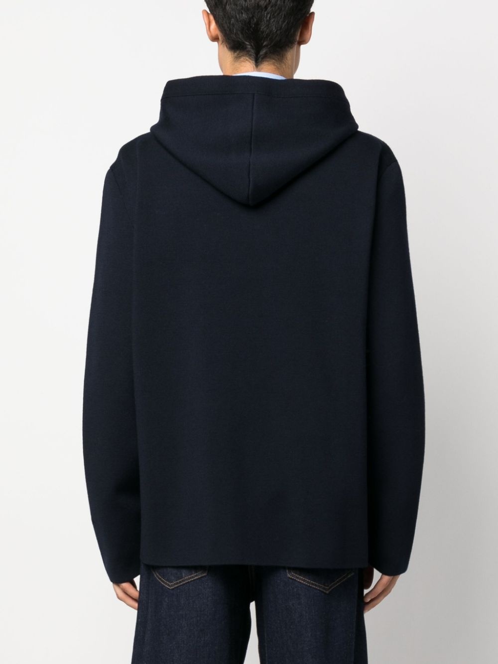 LOGO-EMBROIDERED KNIT WOOL-BLEND HOODIE - 2