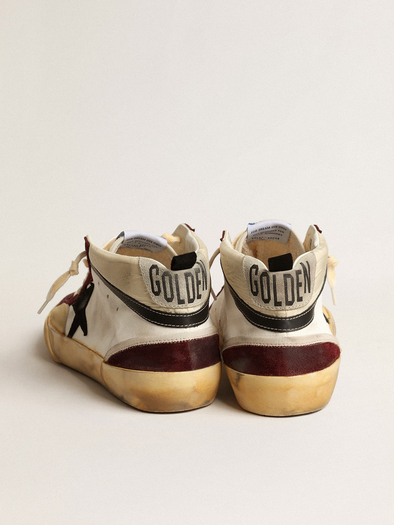 Mid Star in nappa with black suede star and wine-red inserts 4