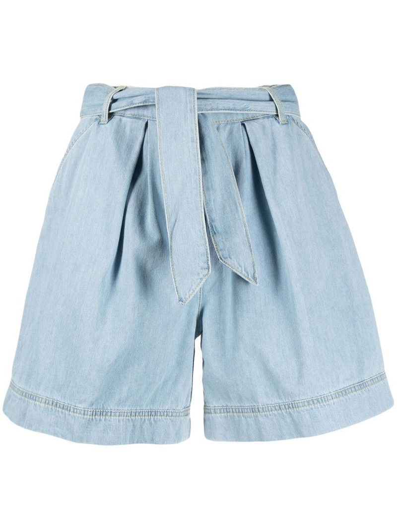 belted denim shorts 1