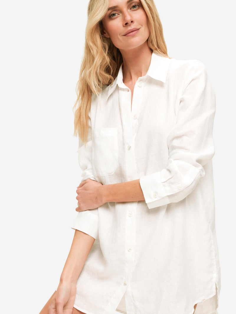 Women's Shirt Sicily Linen White - 2