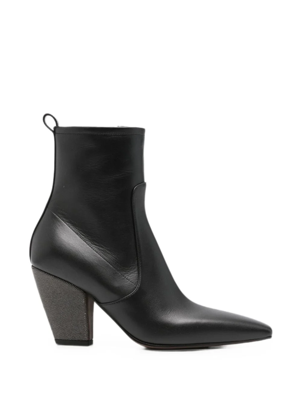 Monili-embellished pointed-toe boots - 1