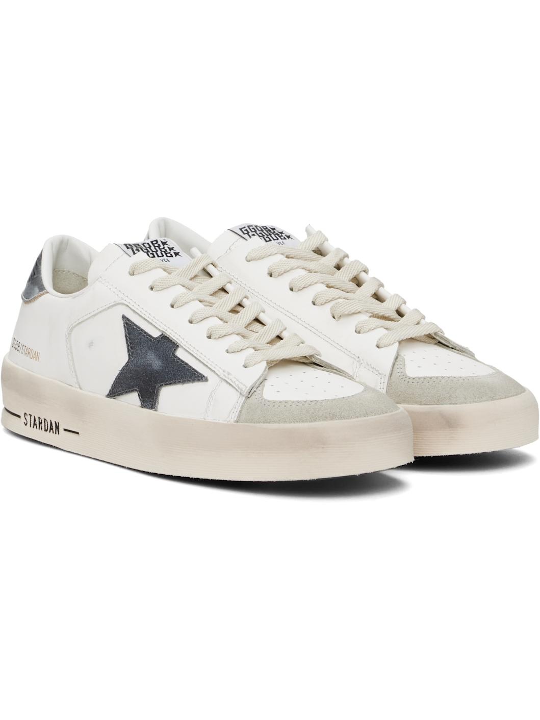 White & Gray Stardan Sneakers - 4