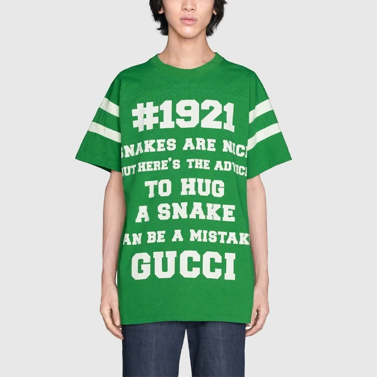 【GUCCI】TO HUG A SNAKE Tシャツ サイズS Gucci SS21 1921 Series To Hug a Snake Alphabet Printing Short